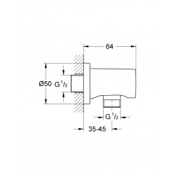  Rainshower Coude à encastrer 1/2" (27057DL0)