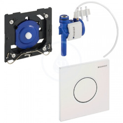 Geberit Commande d'urinoir à déclenchement pneumatique du rinçage, plaque de déclenchement type 01, Blanc alpin (116.011.11.5)