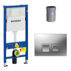 Geberit Pack Geberit  DuoFix 100 + Plaque de Commande Delta 50 Chrome (SETUP100-PRO4)