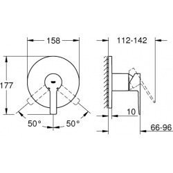 Lineare Mitigeur mécanique 1 sortie douche (24063001)