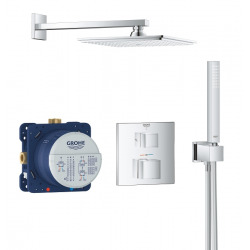 Grohe Grohtherm Cube ensemble de douche avec rainshower allure 230, Chromé (34741000)