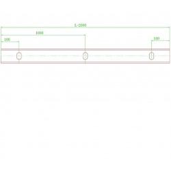  Walk-in Set pour installation de paroi de douche avec profilé, rail inférieur et kit de montage, Noir (WIPROFILC)