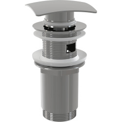 Alca Siphon de vidange CLIC /CLAC 5/4 pour lavabo, mental et bouton carré (A393)