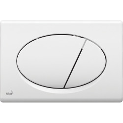 Alca Plaque de commande double touche, Blanc (M70)