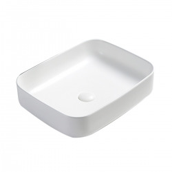 Swiss Aqua Technologies Vasque à poser Infinitio 50 x 39 x 13 cm sans trop-plein, blanc mat (SATINF5039M)