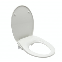 Swiss Aqua Technologies Abattant WC japonais siège de toilette Softclose sans électricité avec bidet intégré, blanc SATBEASY2233