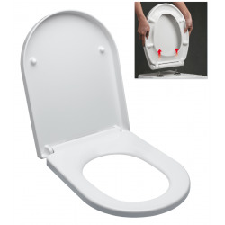 Idevit Abattant WC à fermeture classique adaptable sur la plupart des cuvettes, blanc (EASY2240)