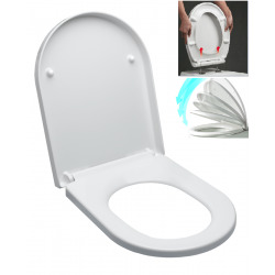 Idevit Abattant WC à fermeture douce Softclose adaptable sur la plupart des cuvettes, blanc (EASY2244)