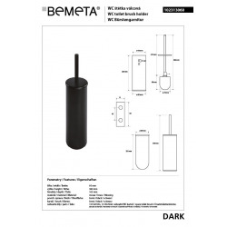  Brosse de toilettes DARK à poser ou suspendre (102313060)