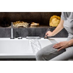  Waterfall robinet de bain avec set de douche chromé style cascade (CR025.00)