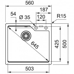  Urban UBG 610-56 Fragranit+ Évier de cuisine à encastrer Onyx