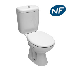 Serel Pack WC à poser Zambak + abattant fermeture classique + kit de chasse double bouton (ZAMBAK)