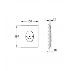  Grohe Pack WC Bâti-support Rapid SL + Plaque de Commande Skate Air Chrome + Fixations + Set d'isolation (38528001-2)