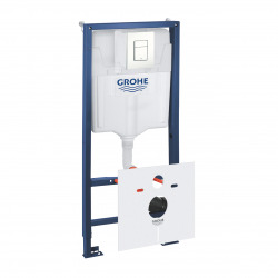 Grohe Pack WC Bâti-support Rapid SL + Plaque de Commande Skate Cosmopolitan Blanc Alpin + Fixations + Set d'isolation (38528001-4)