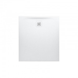 Laufen Receveur de douche en gel coat Marbond, extra-plat, évacuation sur le côté court100x90, Blanc mat (H2109570000001)