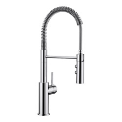 Blanco Catris-S Mitigeur pour évier avec douchette flexible double jet et bec orientable à 360°, Chromé (521476)