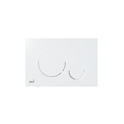 Alca Plaque de commande double touche, Blanc brillant (M670)