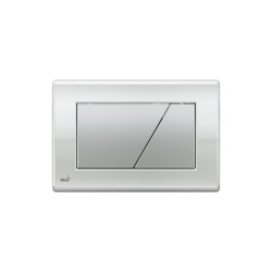 Alca Plaque de commande double touche, Chrome brillant (M173)
