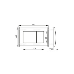  Plaque de commande pour WC suspendu, Blanc brillant (M270)