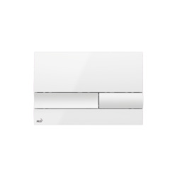 Alca Plaque de commande double touche, Blanc brillant (M1730)