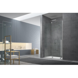Porte coulissante de douche sans profilés, verre transparent Easy Clean 110x200cm Walk-in X Motion (SIKOWIXM110)