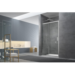 Paroi de douche 140x195 cm TEX chrome brillant (SIKOTEXD140CRT)