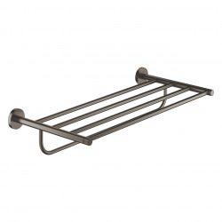 Grohe Essentials Rack porte-serviettes en métal avec fixations cachées, Hard Graphite brossé (40800AL1)