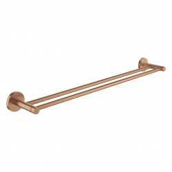 Grohe Essentials Double barre porte-serviettes en métal avec fixations cachées, Warm Sunset brossé (40802DL1)
