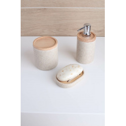  Poly Distributeur de savon en polyrésine, Sable (POLY99)