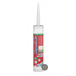 Mapei Mapesil AC Mastic 100% silicone, sans solvant, résistant aux moisissures, Gris Moyen (MAPS113)