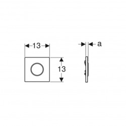  Sigma 10 Plaque de déclenchement pour urinoir type 10, blanc (116.015.KK.1)