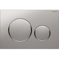 Geberit Sigma20 Plaque de déclenchement double touche, Chrome mat/brillant (115.882.JQ.1)