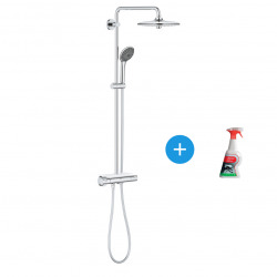 Grohe Vitalio Joy System 260, colonne de douche avec mitigeur thermostatique + Spray nettoyant Ravak Cleaner (26403001*)