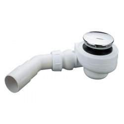 Nicoll Turboflow Bonde pour receveur de douche, Haut débit 54L/min avec capot en ABS chromé, Ø 50 (0205246)