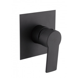 Swiss Aqua Technologies B-Way Set de finition pour mitigeur de douche à encastrer, avec levier + Corps encastré inclus, Noir mat
