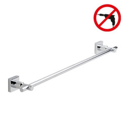 Tesa  Hukk Porte-serviettes, pose facile sans perçage, Chrome (40252-00000-00)