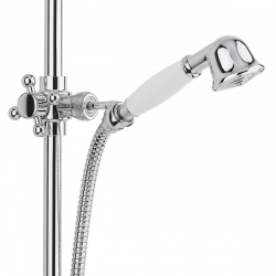  Ricordi Set de douche vintage avec barre de douche 60cm, Chrome (ZSAL010)