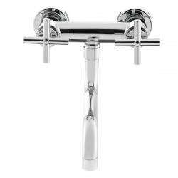  Quattro Mélangeur de lavabo mural avec bec long, Chrome (QTV161)