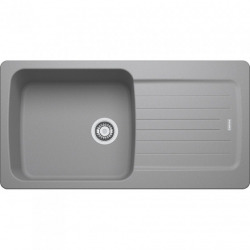 Franke Aveta AVD611-97 Evier 97x50cm avec égouttoir réversible, Fradura, Gris (AVD611-97SE)