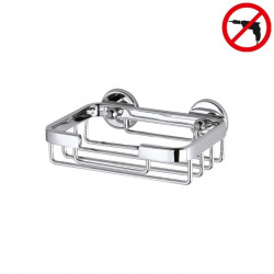 Tesa  Aluxx Porte-savon 4,6x13,5x9,5cm, Aluminium, Chrome, pose facile sans perçage (40208-00000-00)