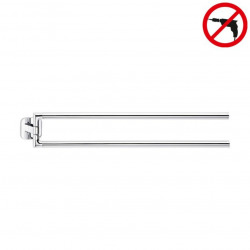 Tesa  Elegaant Porte-serviette 2 barres mobiles en métal, Chrome, pose facile sans perçage (40432-00000-00)