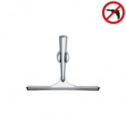Tesa  Draad Raclette de douche 17,5x23,9x5,5cm avec support mural, Métal, Chrome, pose facile sans perçage (40224-00000-00)