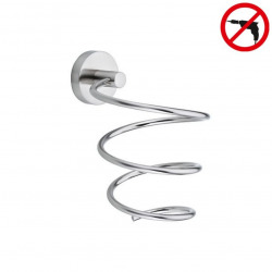 Tesa  Moon Support pour sèche-cheveux en acier inoxydable brossé, pose facile sans perçage (40311-00000-00)