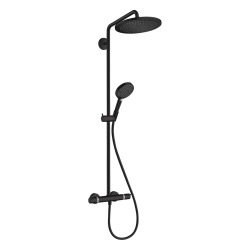 Hansgrohe Croma Select S Colonne de douche Showerpipe 280 1j et avec thermostatique, Noir mat (HG-26890670)