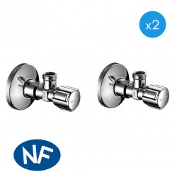 Schell Comfort Lot de 2 robinets d'équerre avec fonction de régulation, Classe de débit A (052120699-PRO2)