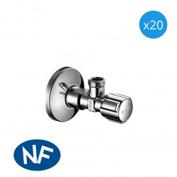 Schell Comfort Lot de 20 robinets d'équerre avec fonction de régulation, Classe de débit A (052120699-PRO20)
