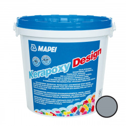 Mapei Kerapoxy Design Mortier époxy décoratif, antiacide, Joint carrelage mosaïque, piscine et plus, Gris perle (MAPXDESIGN3720)