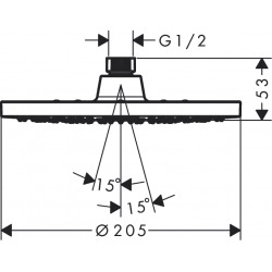  Vernis Blend Douche de tête 200 1jet Green 6 l/min, Chrome (26093000_hansgrohe)
