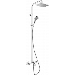 Vernis Shape Colonne de douche 230 1jet EcoSmart avec mitigeur baignoire, Chrome (26098000_hansgrohe)
