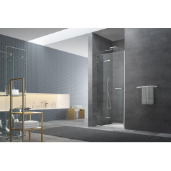 Swiss Aqua Technologies TGD Porte de douche 90x195cm en verre transparent Easy Clean, Chrome (SIKOTGD90CRT)